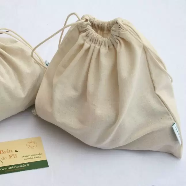 Sac à vrac en coton bio "nature" – Image 4